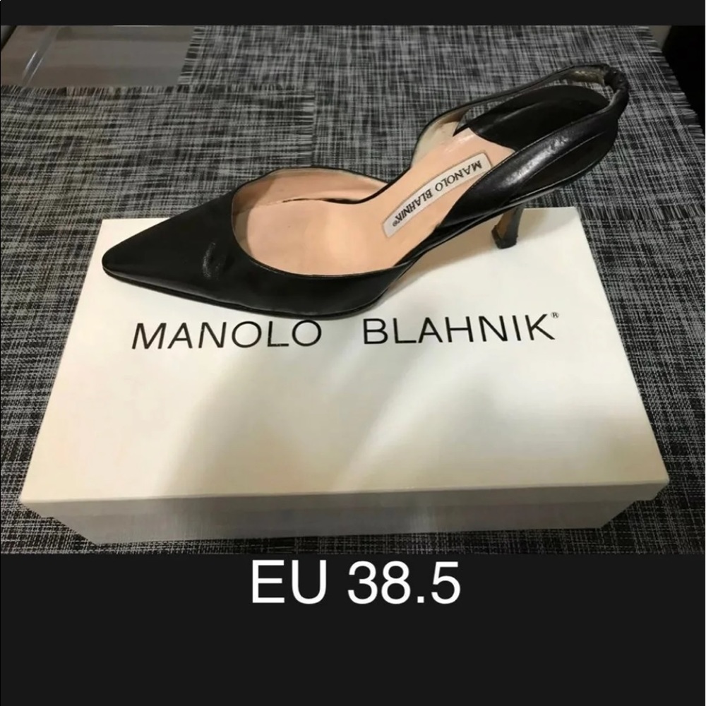 Manolo Blahnik Leather Slingback EU 38.5